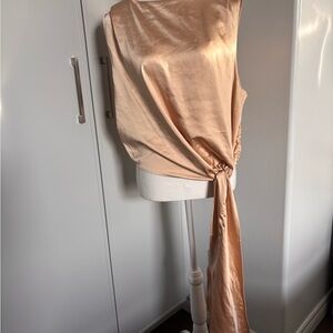 Elegant Mare Mare Satin Side Tie-Front Top